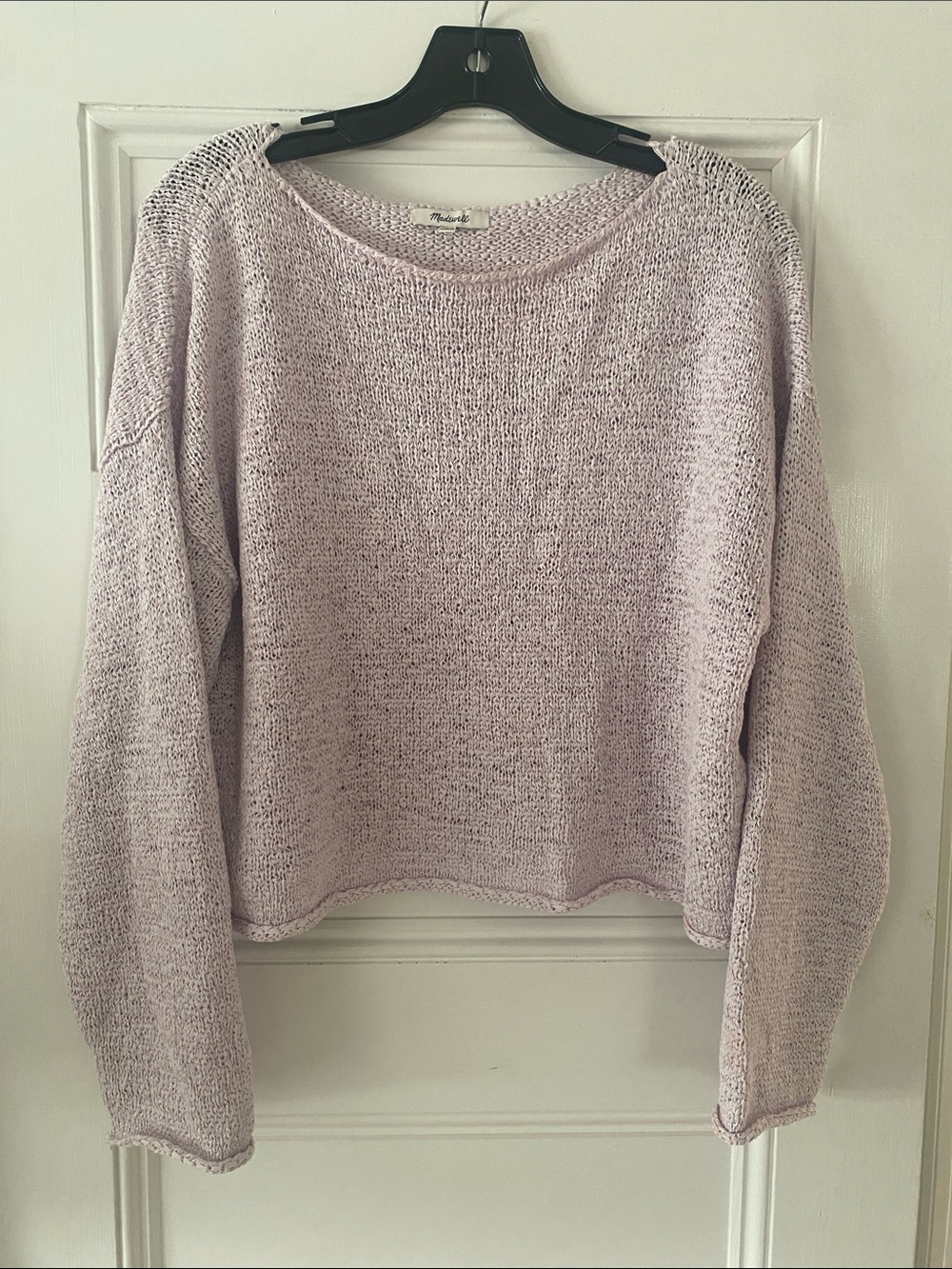 Madewell Lavender Knit Crewneck Sweater